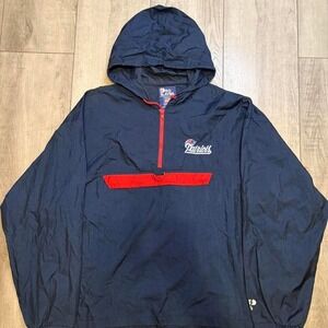 a vintage New England Patriots Pro‎ Player anorak windbreaker jacket